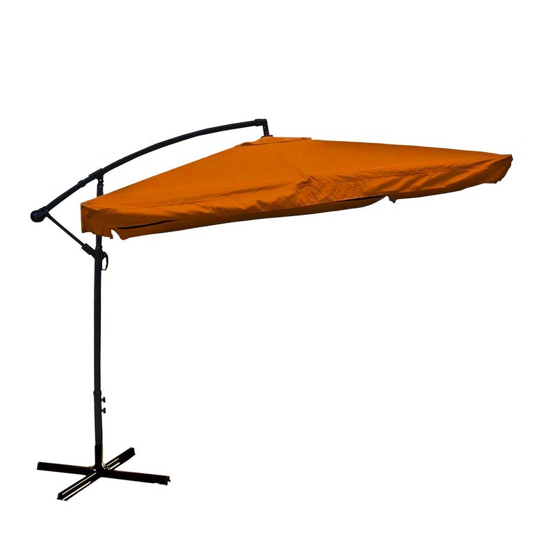 ALEKO Banana Hanging Umbrella 10 Ft Adjustable Outdoor Garden Patio