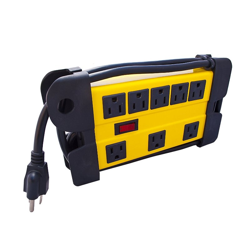 ALEKO UL Certified 8 Outlet Metal Power Strip Transformer Space 5Ft