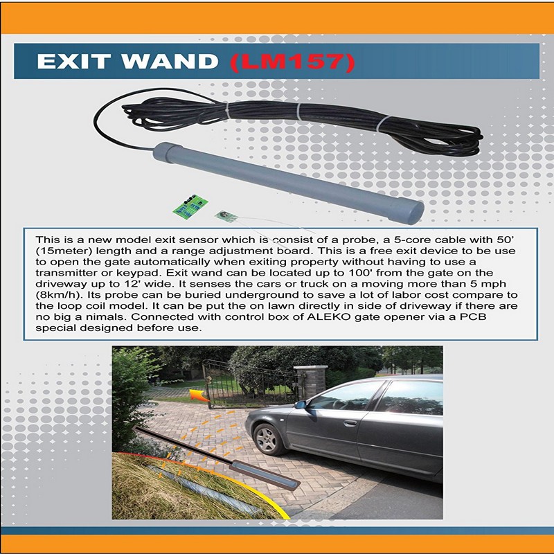ALEKO Exit Underground Automatic Sensor Gate Opener Wand Loop Car