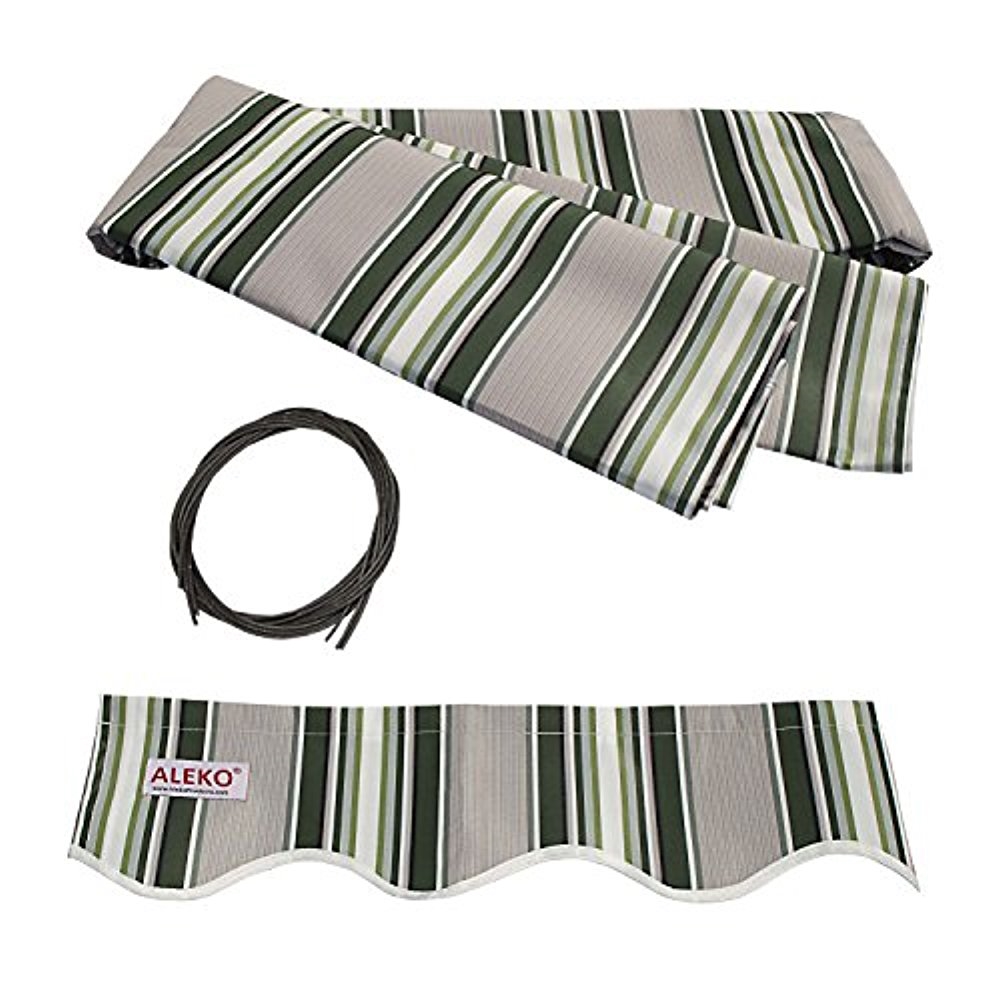 ALEKO Fabric Replacement For 12x10 Ft Retractable Awning Multistripe