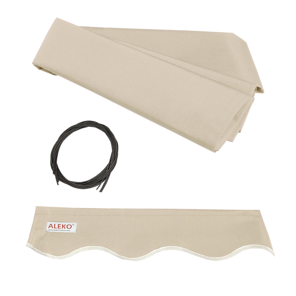 ALEKO Fabric Replacement For 8x6.5 Ft Retractable Awning Ivory Color eBay