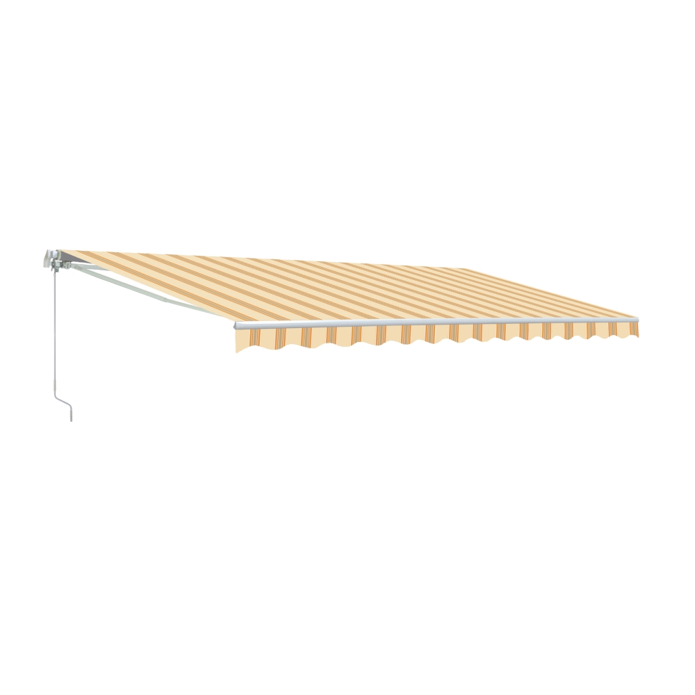 ALEKO Retractable Motorized Home Patio Awning 12 X 10 feet Multistripes