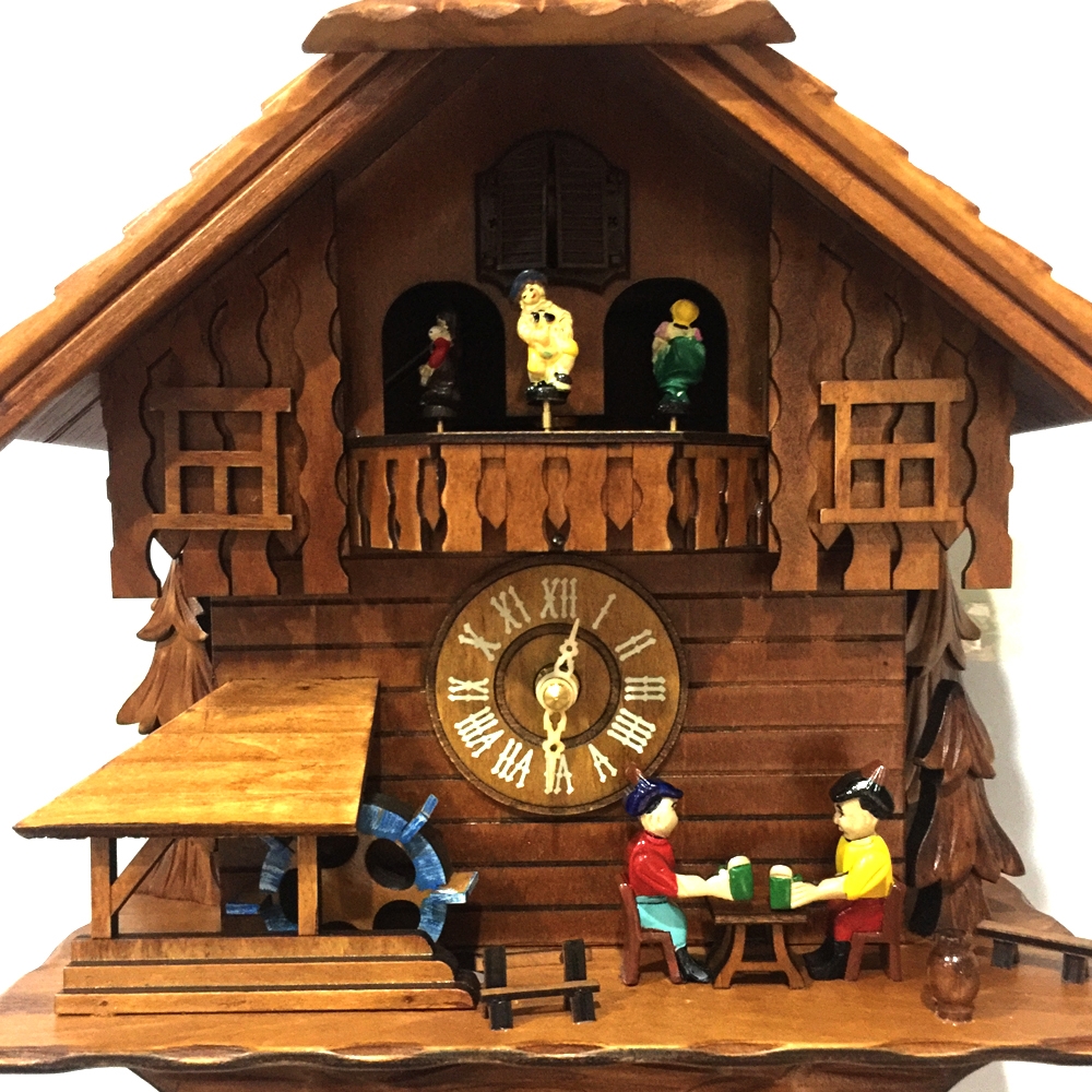 ALEKO Handcrafted Wooden Cuckoo Clock with Chirping Bird and Dancing ...