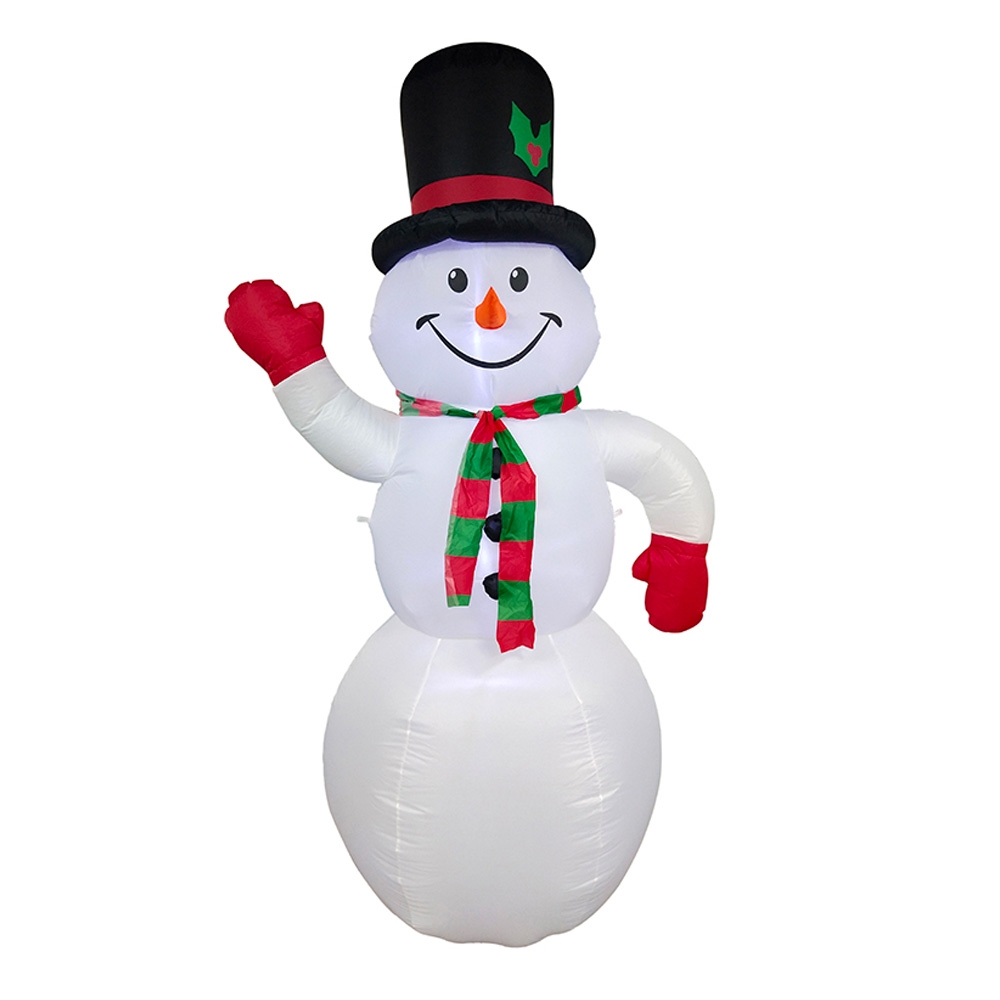 ALEKO Christmas Outdoor Yard Decor Giant Inflatable LED 8 ft Snowman ...