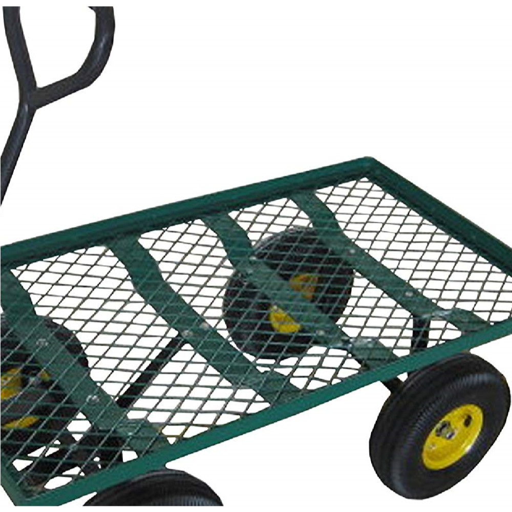 ALEKO Farm Heavy Duty Flatbed Steel Utility Garden Mesh Cart 800 lb