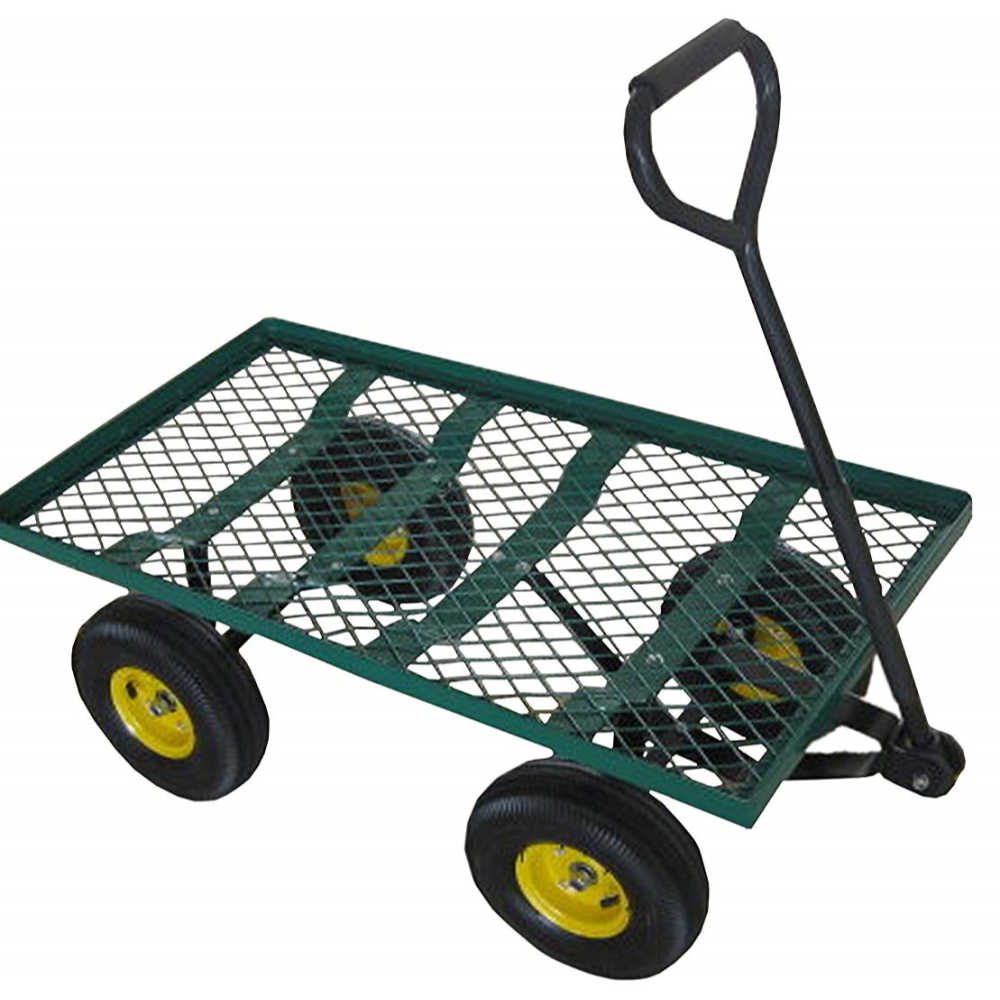 ALEKO Farm Heavy Duty Flatbed Steel Utility Garden Mesh Cart 800 lb