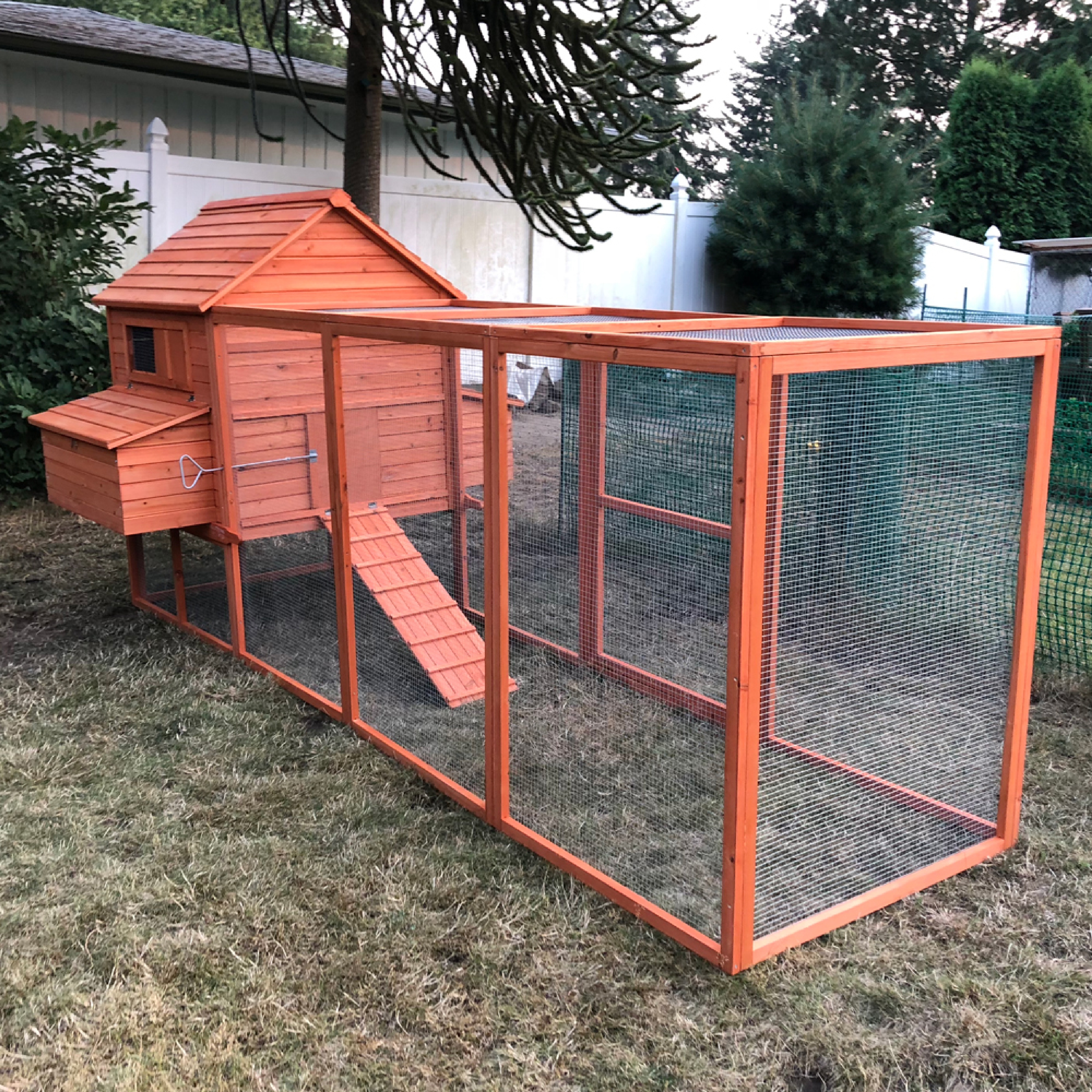 Aleko chicken rabbit shop hutch cage accrh